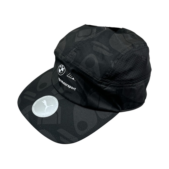 NWT Puma BMW Motorsports MMS Black Gray Statement Cap Strapback Hat - Picture 2 of 11